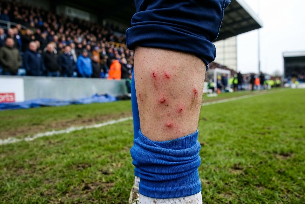 Сперцян опубликовал фото ноги с шипами; Педро дос Сантос удалён за фол на Сперцяна